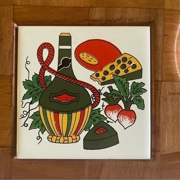 Vintage Wood Weave Platter and Charcuterie Board - Picture 2 of 5